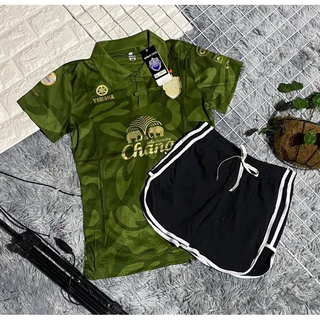 ชุดกีฬามีทั้งเสื้อเเละกางเกง ผ้าใส่สบาย เสื้อฟรีไซส์