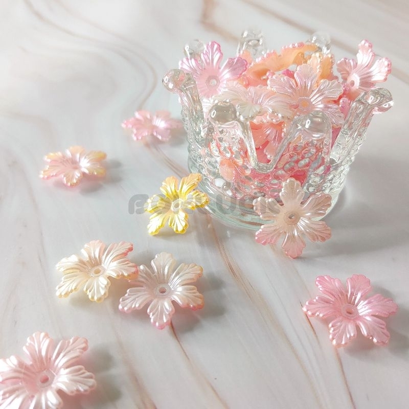 ดอกไม้โทนฟ้า โทนชมพู ประดับDIY