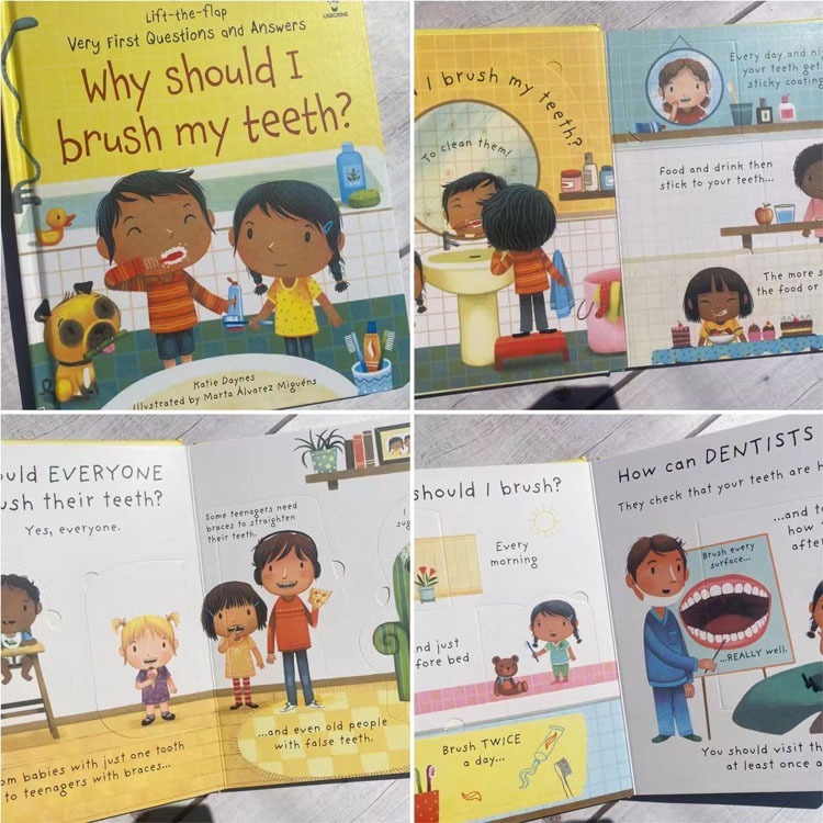 Usborne Lift The Flap 3D Why Brush My Teeth In English Learning Story Reading Books Toys for Kids - รูปที่ 3