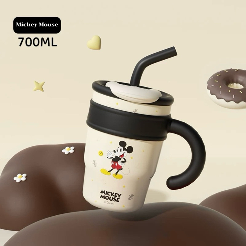 (พร้อมส่ง ) แก้วสแตนเลส Mickey Mouse แก้วเก็บความเย็นและร้อน ขนาด 700 มล. / 1200 มล.