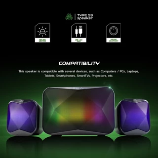 NUBWO ลำโพงคอมUSB Speaker 2.1 Mean Machine รุ่น NS-030 เสียงดี