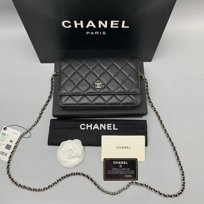 กระเป๋า Chanel woc หนังแท้ สลับแท้ อุปกรณ์ครบชุดตามรูป