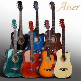 Aiser กีต้าร์ 41 นิ้ว กีต้าร์โปร่ง กีต้าร์โปร่ง มือใหม่ฝึกกีต้าร์ หลากสี ให้เลือก