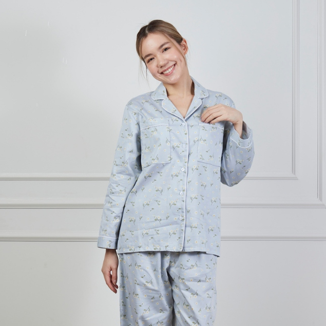 ชุดนอน sliptosleep - Camomile Long Sleeve Pants Set