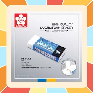 ยางลบโฟม SAKURA Foam Eraser ยางลบโฟม ลบสะะอาด สินค้าคุณภาพญี่ปุ่น