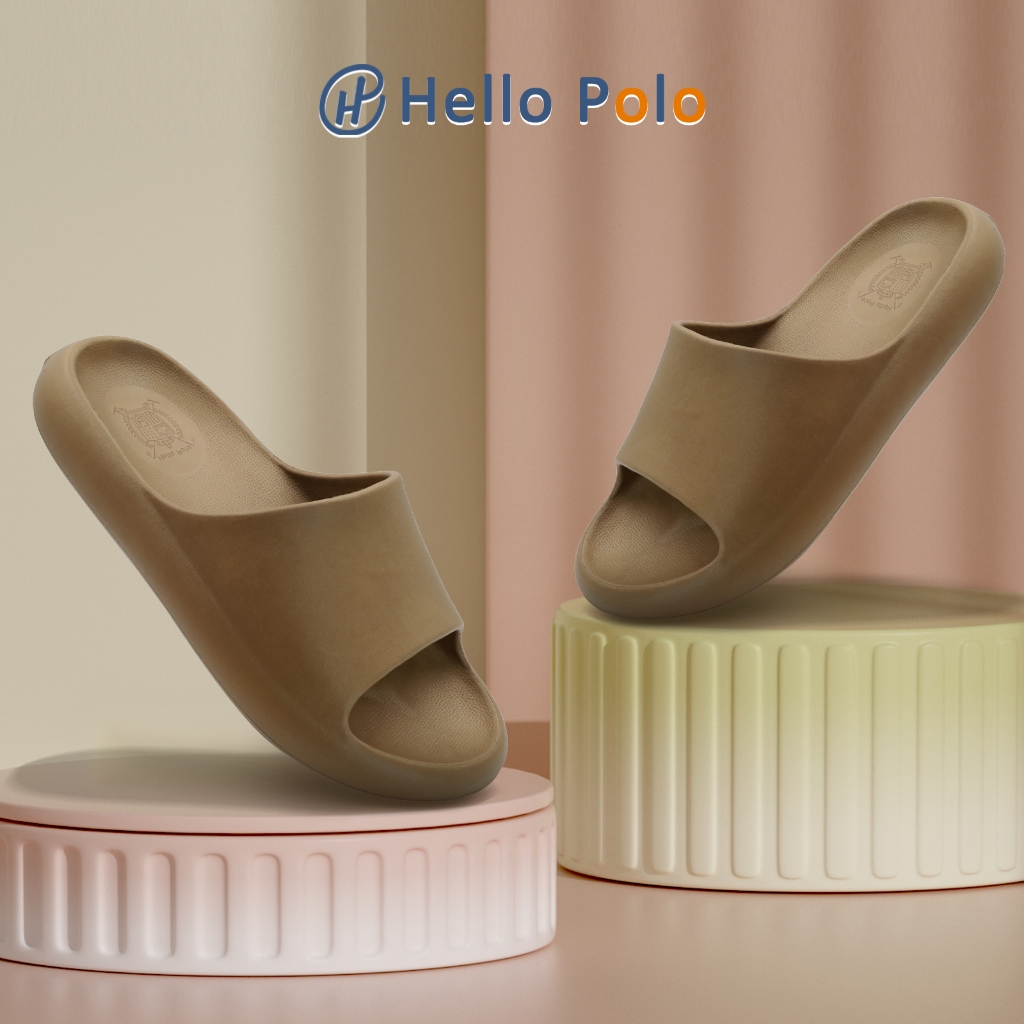 Hello polo รองเท้าแตะผู้หญิง แฟชั่นลําลอง นิ่มกันลื่น ใส่ในบ้าน ห้องน้ํา พื้นหนา ลายอุ้งเท้าแมวน่ารัก HP8007