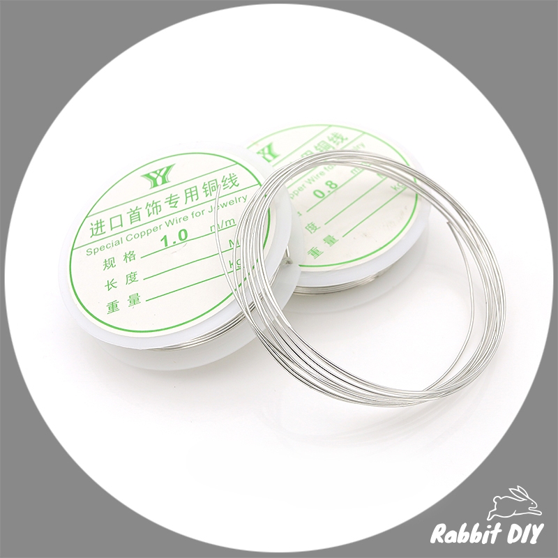 ลวดร้อยลูกปัด ลวดสำหรับเครื่องประดับ สีนิเกิ้ลเงิน (แพ็ก 1 ม้วน)