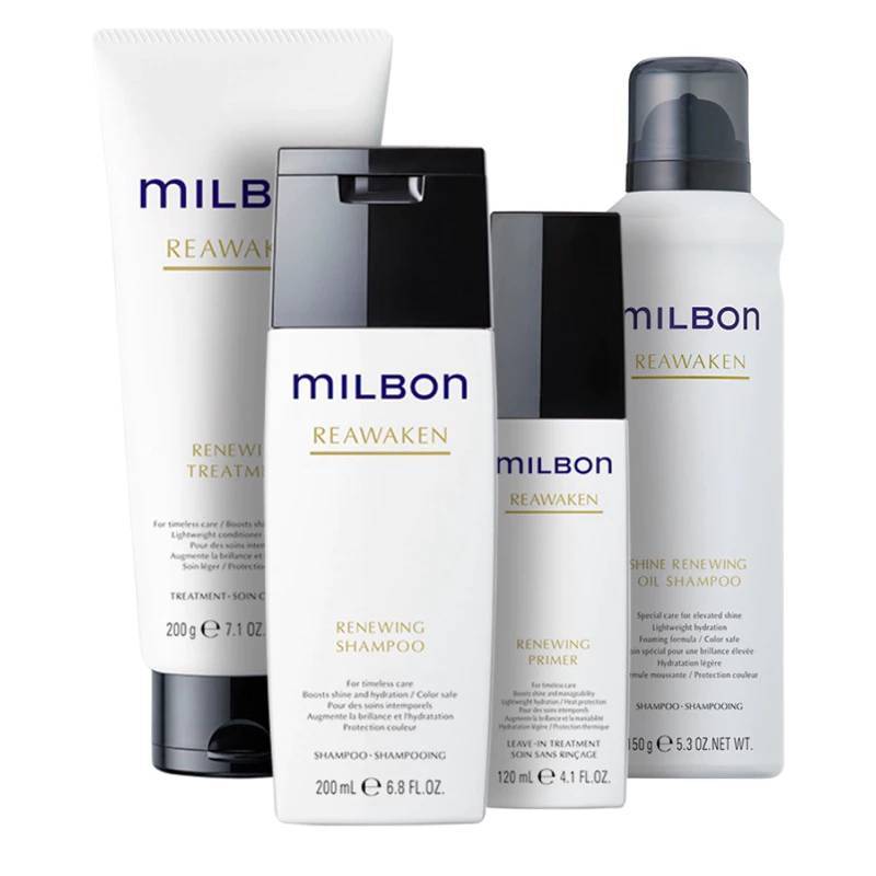 Milbon Reawaken Renewing Shampoo /Oil Shampoo /Treatment /Primer ลดการพันกันและคงความชุ่มชื้น เงางาม