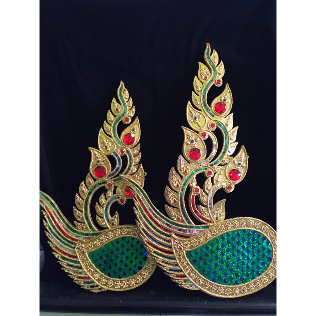 หางกินรี หามโนราห์ หางประเก็นชุดไทย ขนาดเล็กใหญ่ มีให้เลือก2ขนาดคะ – โปรปัง