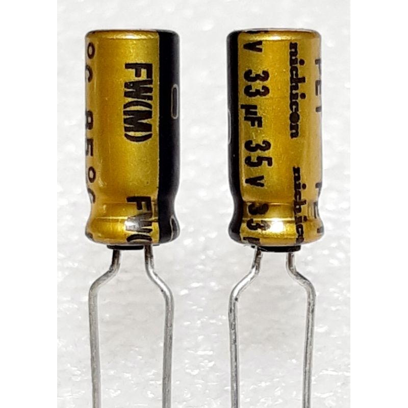 Nichicon FW 33uf 35v capacitor ตัวเก็บประจุ คาปาซิเตอร์