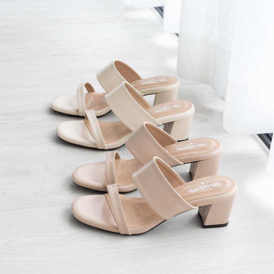 [เหลือ 927 ฿ ใช้โค้ดลด 15% ตามรูป] MerelyMe รุ่น Tina รองเท้าส้นสูง 2 นิ้ว สัมผัสนุ่ม ใส่สบาย ไม่กัดเท้า