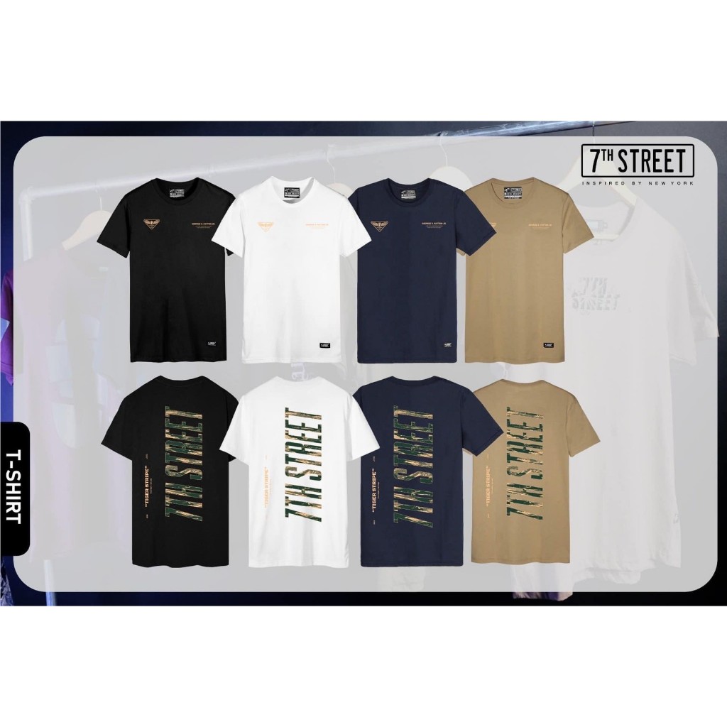 เสื้อยืดแขนสั้น 7thStreet​ ลายMILTARY LIFE  รุ่น MLL  ของแท้100%  พร้อมส่ง 5 สี