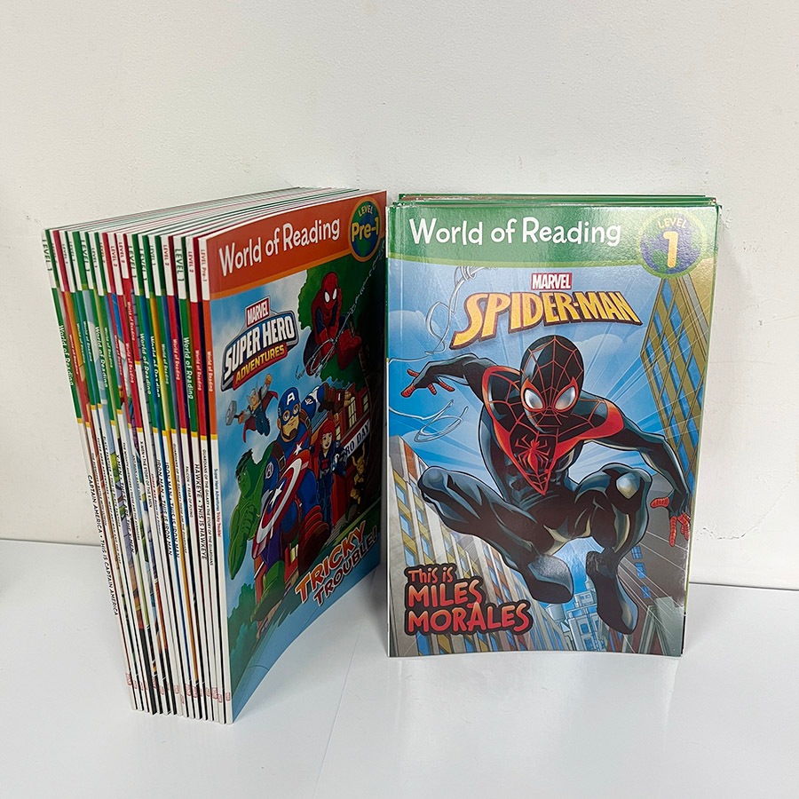 【จัดส่งทันที]หนังสือที่ให้คะแนน Marvel Avengers จำนวน 31 เล่ม Marvel World of Reading Pre 1+L1+L2 English Original