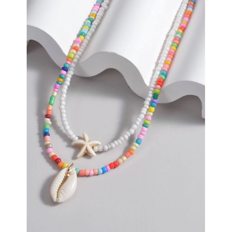 💕สร้อยคอ โชคเกอร์ สไตส์ทรายหาด ใส่ไปเที่ยวทะเลชิวๆ น่ารักๆ - รูปที่ 2