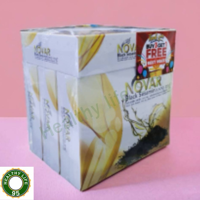 uta(3กล่องแถม1กล่อง=120เม็ด).NOVAR Black Sesamin 1000 mg (P-11834)โนว่า น้ำมันงาดำสกัดเย็น ป้องกันข้อเสื่อม