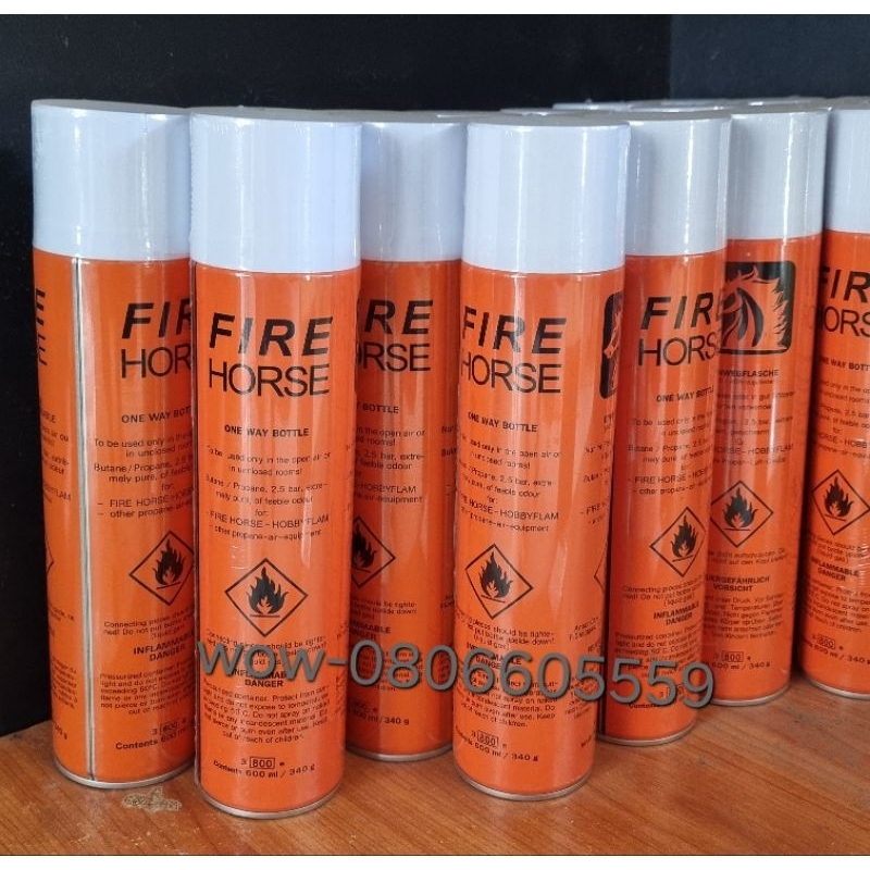 แก๊สกระป๋อง FIRE HORSE ขนาด​ 600​ML/340กรัม​ กระป๋องสีส้ม​ #ของแท้#ของใหม่​ คุณภาพ​จัดเต็ม​ ​#ราคาถูก​ ขายส่ง​ #พร้อมส่ง