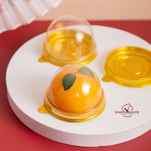 กล่องใสหิ้ว 4 หลุม ทรงยาว+กระดาษคาด แพค 5 ใบ (ไม่รวมโดมในกล่อง) / กล่องเค้กส้ม มินิ - รูปที่ 2