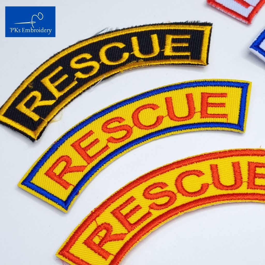 อาร์ม เครื่องหมาย โค้ง RESCUE สำหรับหน่วยฉุกเฉิน สพฉ. กู้ชีพ ราคา ถูกที่สุด ดีลบีเคเค แกลเลอรีภาพที่ 3