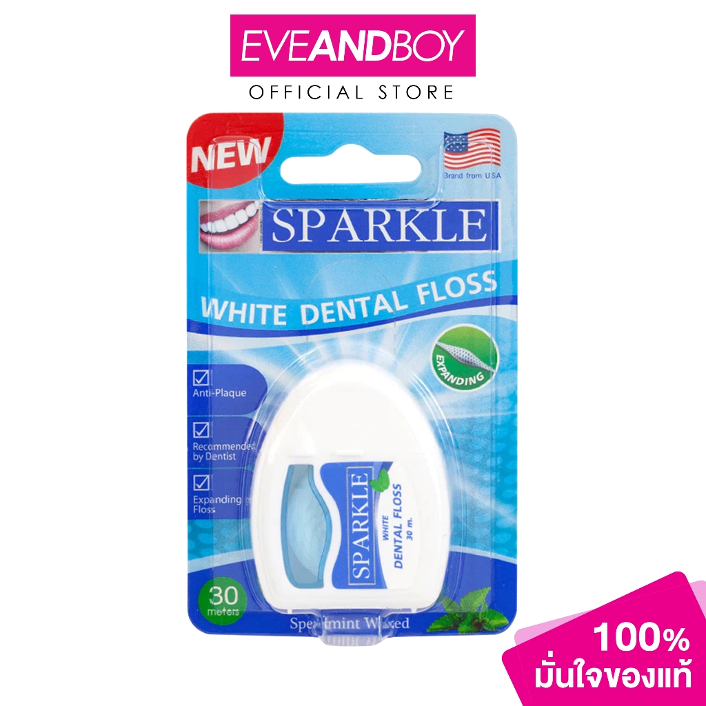 SPARKLE - White Dental Floss Expandable Floss Spearmint