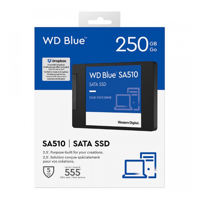 250GB SSD (เอสเอสดี) WD BLUE SA510 - 2.5" SATA3 (WDS250G3B0A)