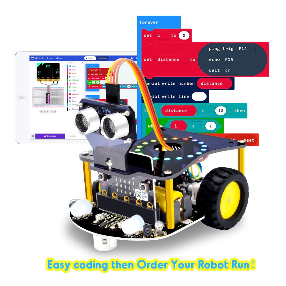 ชุดประกอบ หุ่นยนต์ microbit Robot Car V2.0