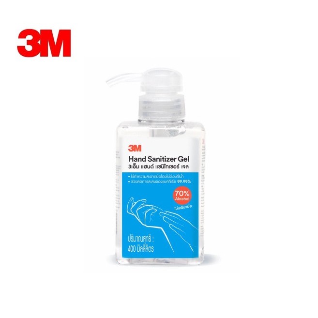 (6ขวด) แอลกอฮอล์ เจล 3M เจล ล้างมือ 3m ขนาด400ML