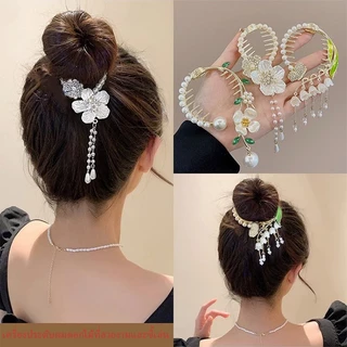 [พร้อมส่งจากไทย] กิ๊บติดผมแฟชั่น สไตล์เรียบง่าย กิ๊บติดผมดอกไม้มุก เทรนด์สไตล์เกาหลี มีหลายสีให้เลือก