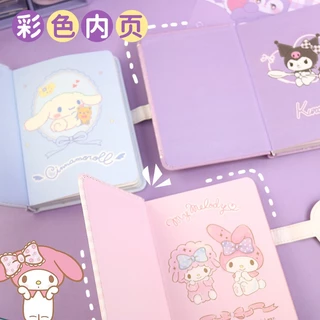 Sanrio สมุดโน้ตไดอารี่ ปกหนัง pu ลาย Mymelody Kuromi Cinnamoroll Journals น่ารัก เครื่องเขียน สําหรับโรงเรียน สํานักงาน