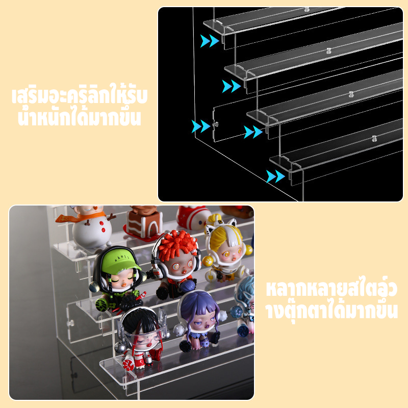 ชั้นวางโมเดล ชั้นวางโมเดลอะคริลิค ชั้นวางอะคริลิคใส สำหรับ ตู้โชว์กระจกและ IKEA 29/35/40cm ชั้นวางฟิกเกอร ชั้นวาง arttoy รูปที่ 4