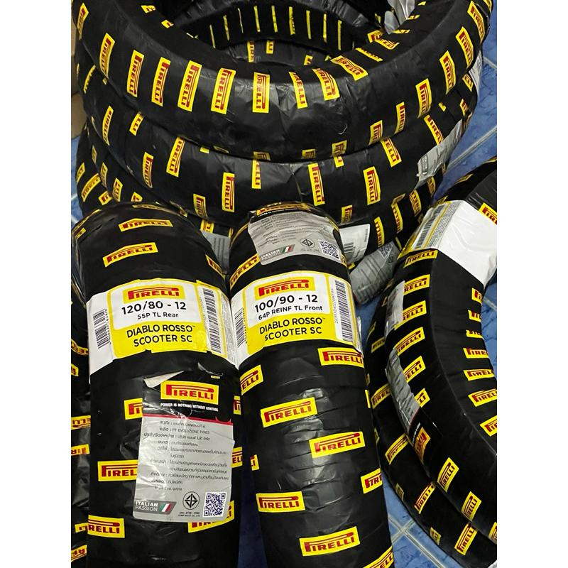 ยางนอกPIRELLI ROSSO,ROSSO SCใส่รถGiorno,scoopyขอบ12 100/90-12,120/80-12,100/70-12,110/70-12