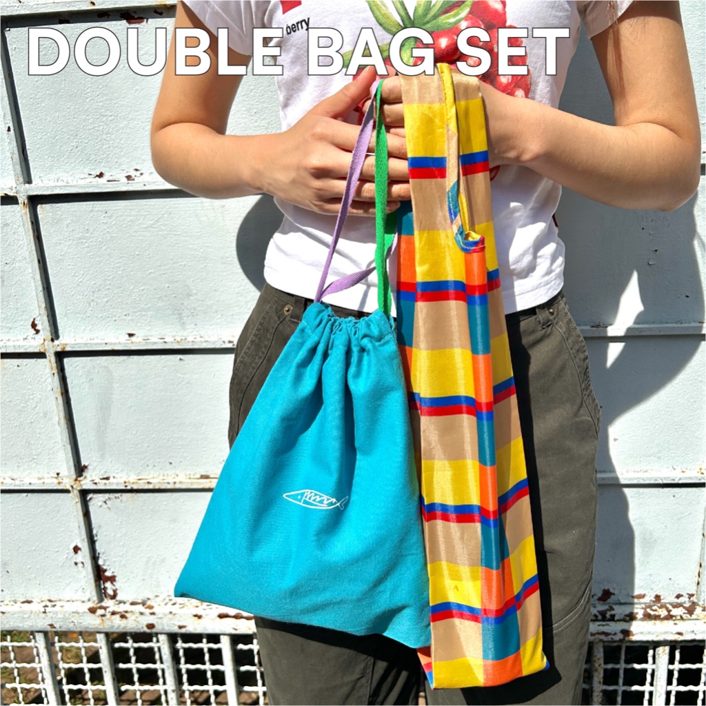 Sardine - เซต ถุงไวน์และถุงผ้าหูรูดไซส์ M Double bag Set - Size M