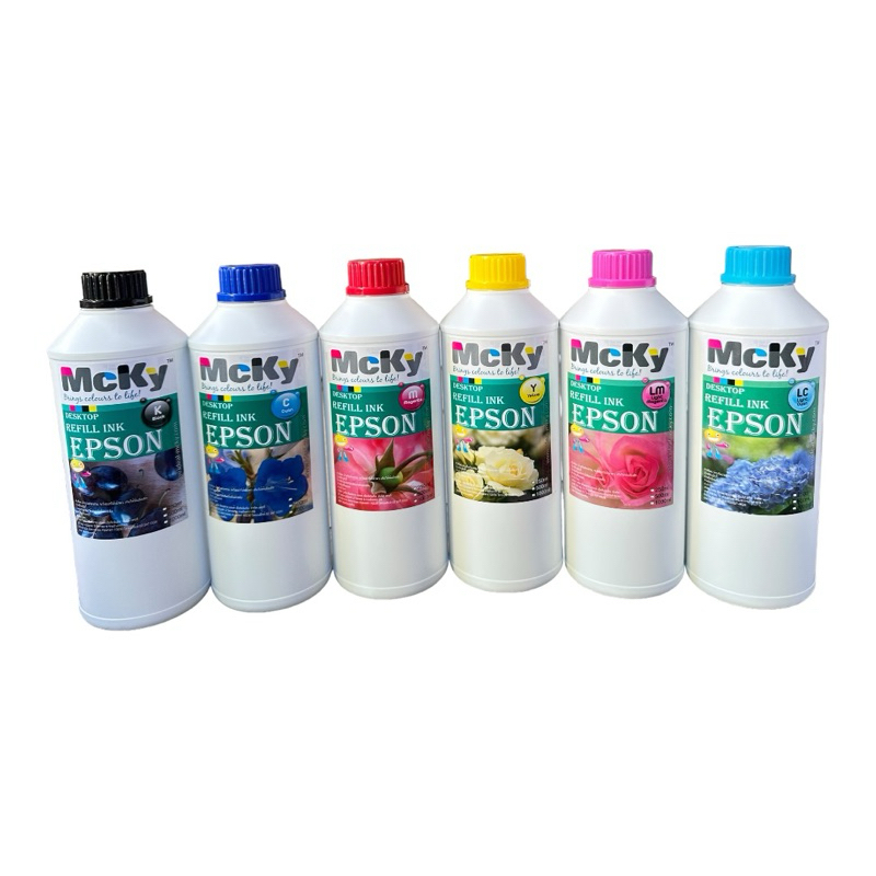 หมึกเติมแม้กกี้ หมึกเติม หมึกเติม 6 สี epson 1000 ml Bk C M Y LC L M 6 สี