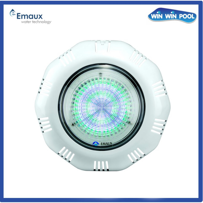 LED-TP100 โคมไฟใต้น้ำสระว่ายน้ำ emaux 8w/12V/AC มี4รุ่น white,Warm white,Blue,RGB แบบแปะผนัง สายไฟยา