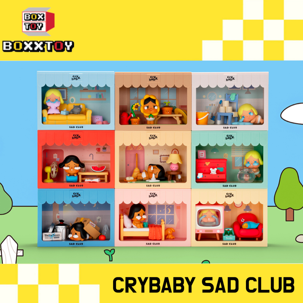 🌈 Cry Baby Sad Club 🌈 Cry Baby Sad Club Crybaby  ✨ ค่าย popmart blind boxs กล่องสุ่ม art toy