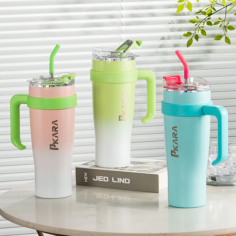 1200ML แก้วเก็บอุณหภูมิ PKARA ขนาด 40OZ ของแท้ แก้วเก็บอุณหภูมิร้อน/เย็น
