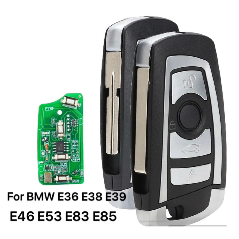 กุญแจรีโมท แบบพับได้ พร้อมโลโก้ สำหรับ รถ bmw รุ่น E36 E38 E39 E46 X5 E53 X3 E83 Z4 E85 ระบบ EWS ควา
