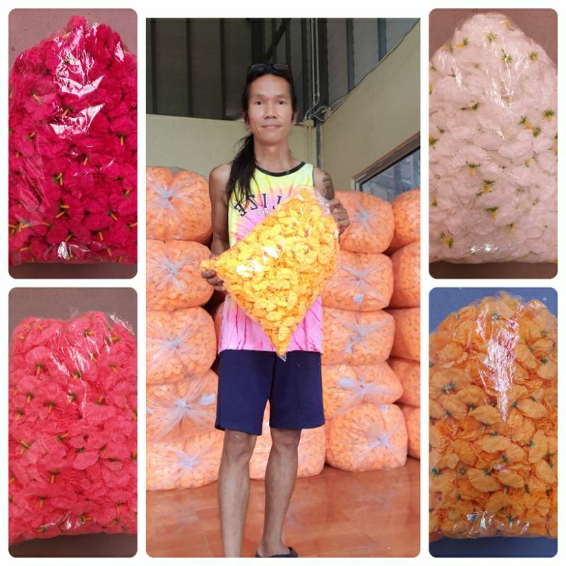 ดอกดาวเรืองร้อยมาลัยขนาด6ซม.5000ดอก