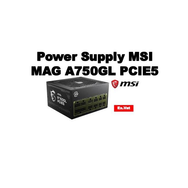 เอ็มเอสไอ MAG A750GL PCIE5 แหล่งจ่ายไฟ 750W ATX 80 PLUS Gold รองรับ GPU RTX 40 Series