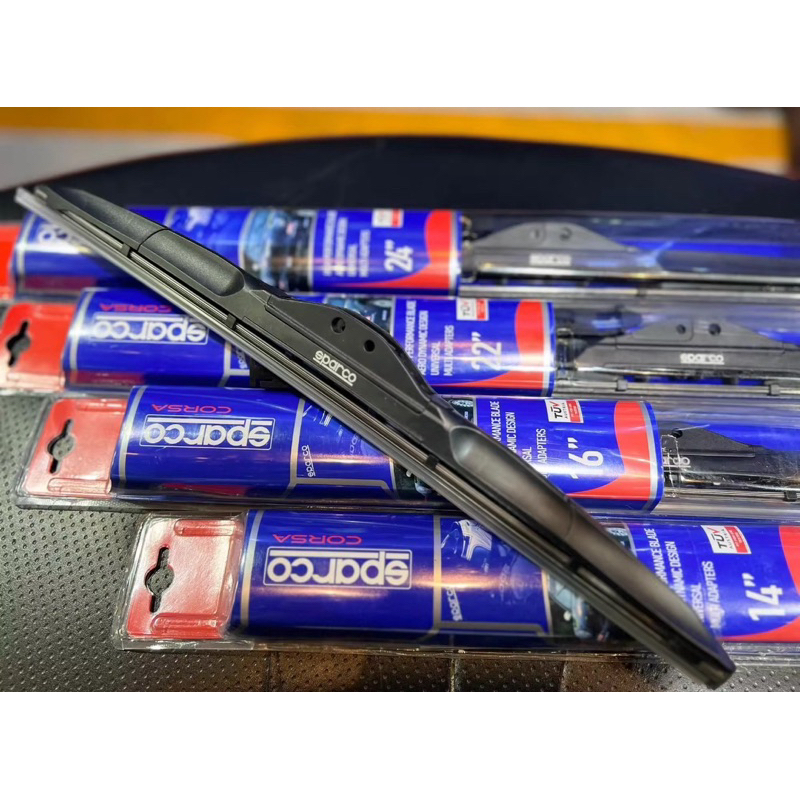ใบปัดน้ำฝน sparco aero wiper blade แท้ แอโรไดนามิก ลดเสียง ปัดสะอาด ขนาด 14 16 22 24 นิ้ว ยางปัดน้ำฝน