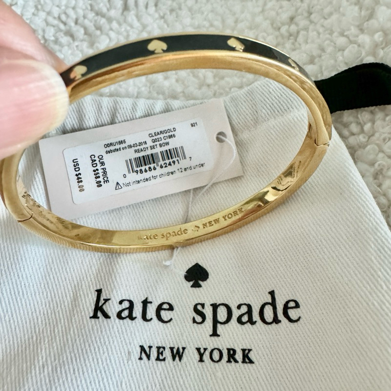 (ขายแล้ว) ของใหม่! แท้ 💯 กำไล Kate Spade ♠️ รุ่นฮิตสีดำ