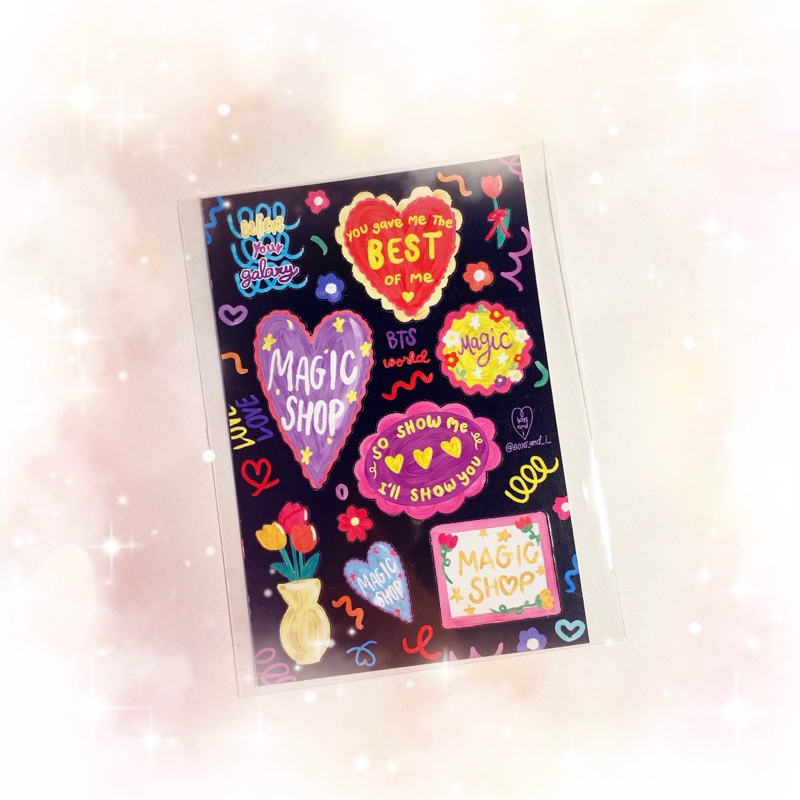 💜 BTS sticker fanart 💜 สติกเกอร์ ตกแต่ง บีทีเอส 🪄
