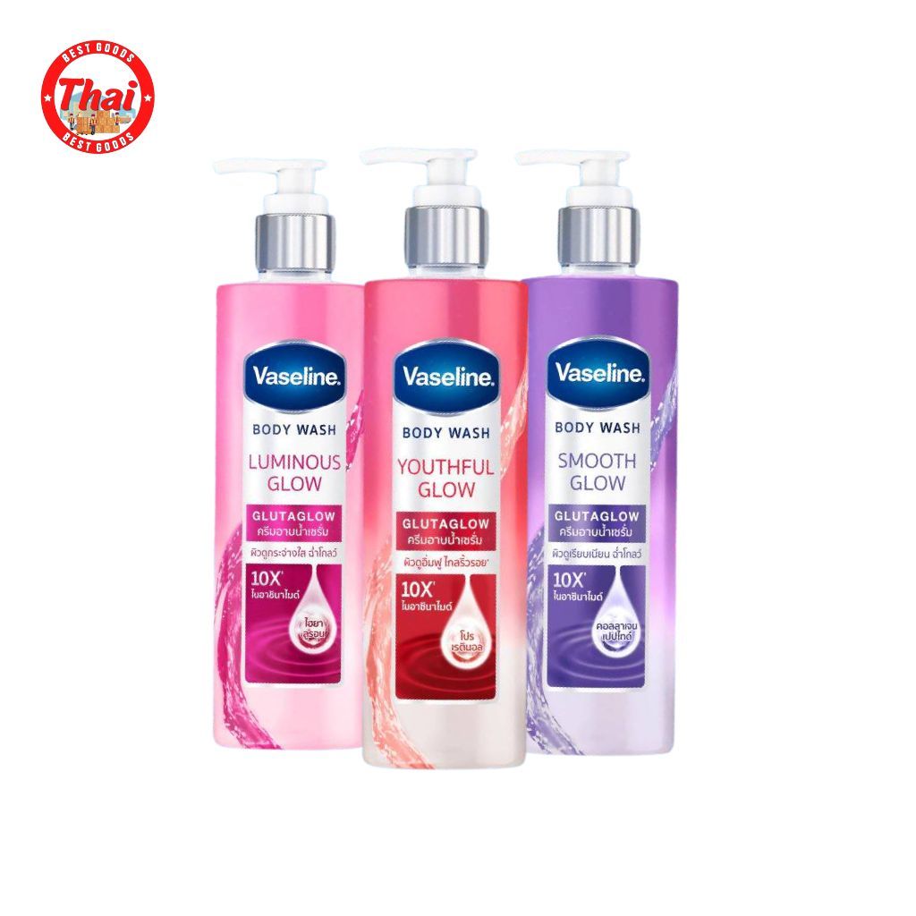 Vaseline Body Wash Glutaglow 425 ml.วาสลีน บอดี้ วอช กลูต้าโกลว์ ครีมอาบน้ำเซรั่ม ขนาด 425 มล.