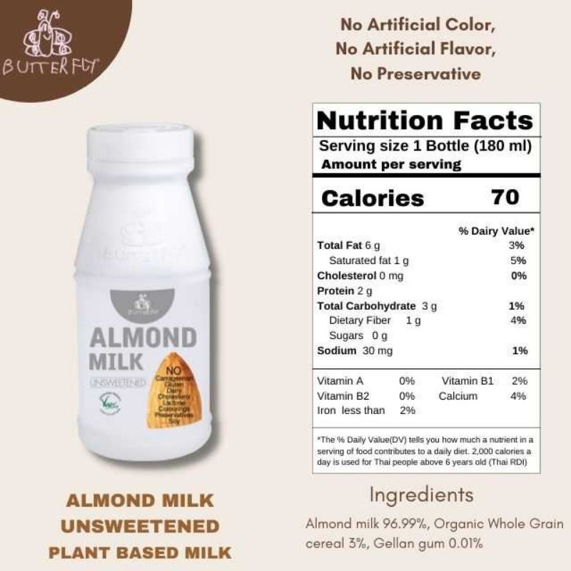 Butterfly Almond Milk  Unsweetened