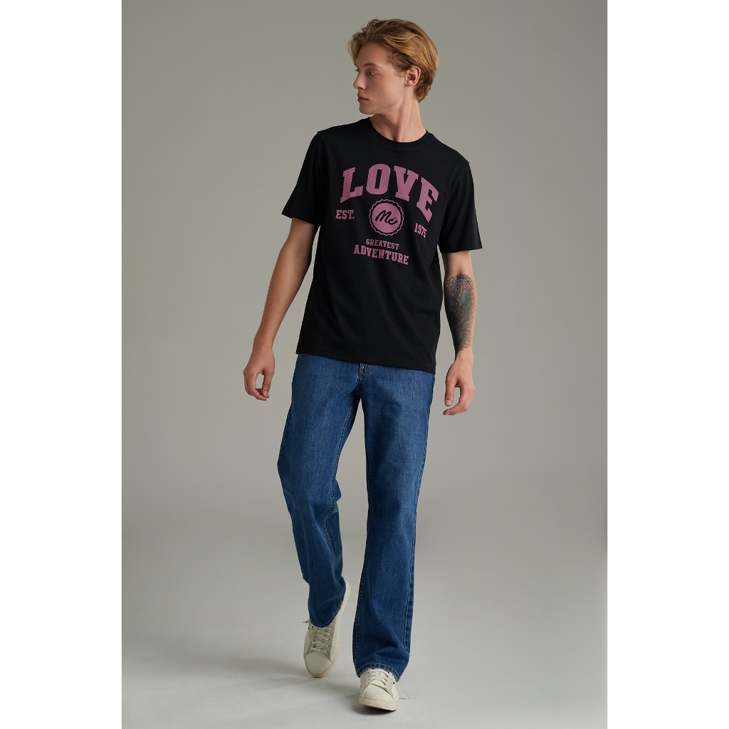 Mc jeans เสื้อยืดผู้ชาย คอกลม สีดำ MTSZB56