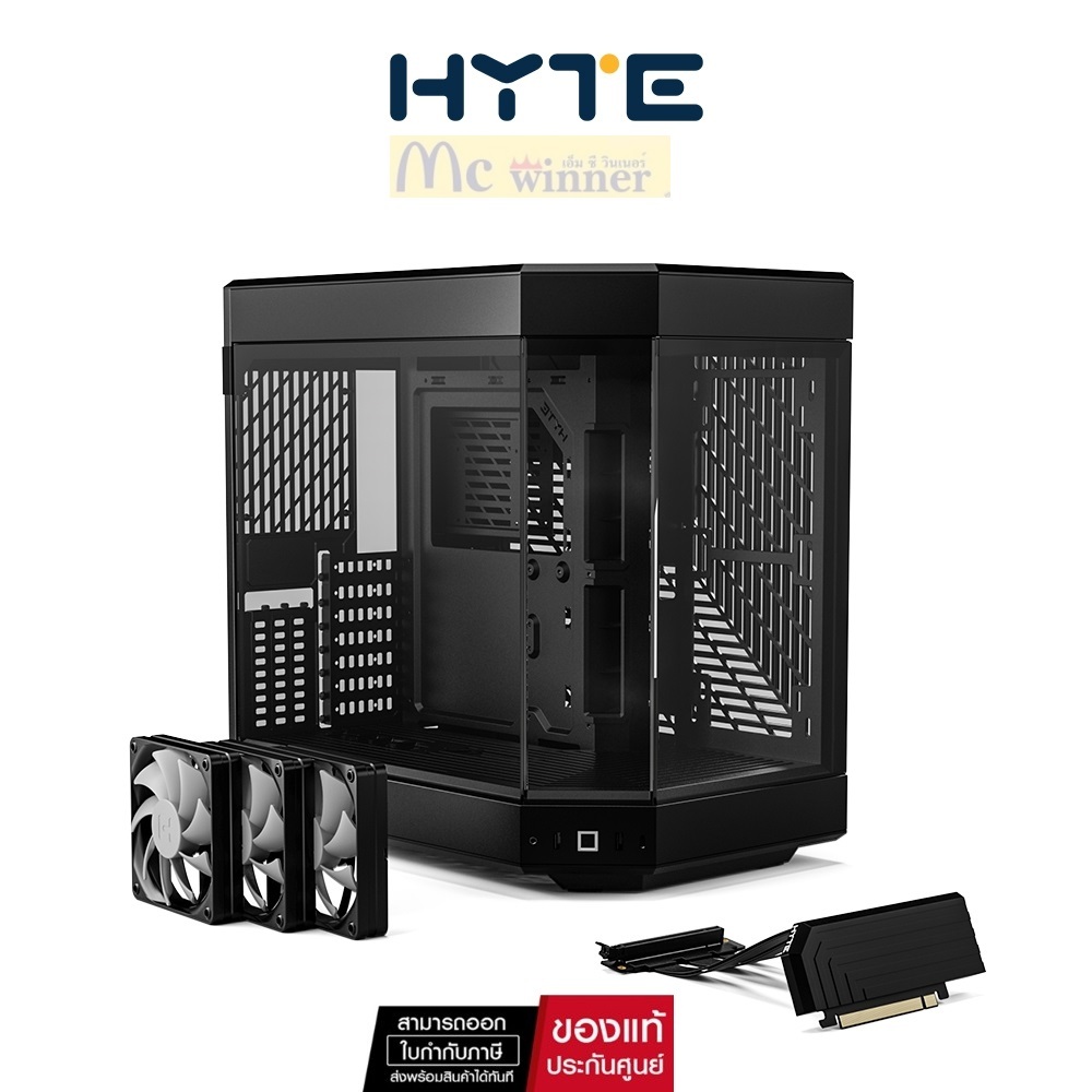 HYTE Y60  WITH 3 FANS AND RISER VERTICAL GPU MOUNT (Computer case / เคสคอมพิวเตอร์)