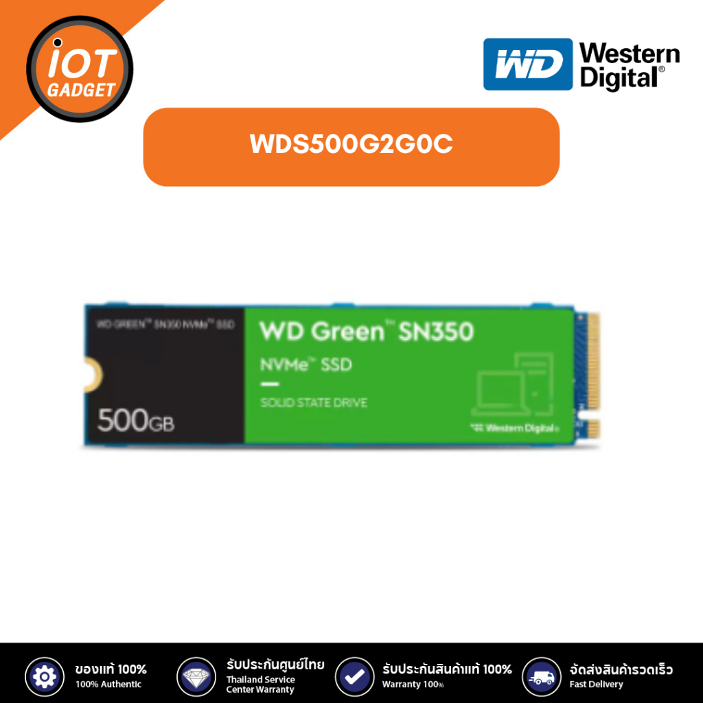 WD WDS500G2G0C WD Green SN350 NVMe™ SSD 500 GB , R 2400MB/s , W 1500MB/s