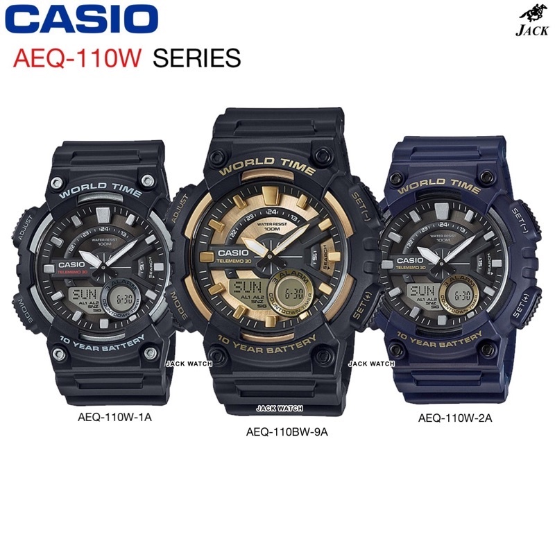 Casio นาฬิกาข้อมือผู้ชาย รุ่น AEQ-110W รับประกันCMG1ปี AEQ-110W-1A  AEQ-110W-1B AEQ-110BW-9A