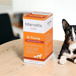 Dr.choice B-Young สำหรับ สุนัขและแมวสูงวัย (1กล่อง มี 100 เม…
