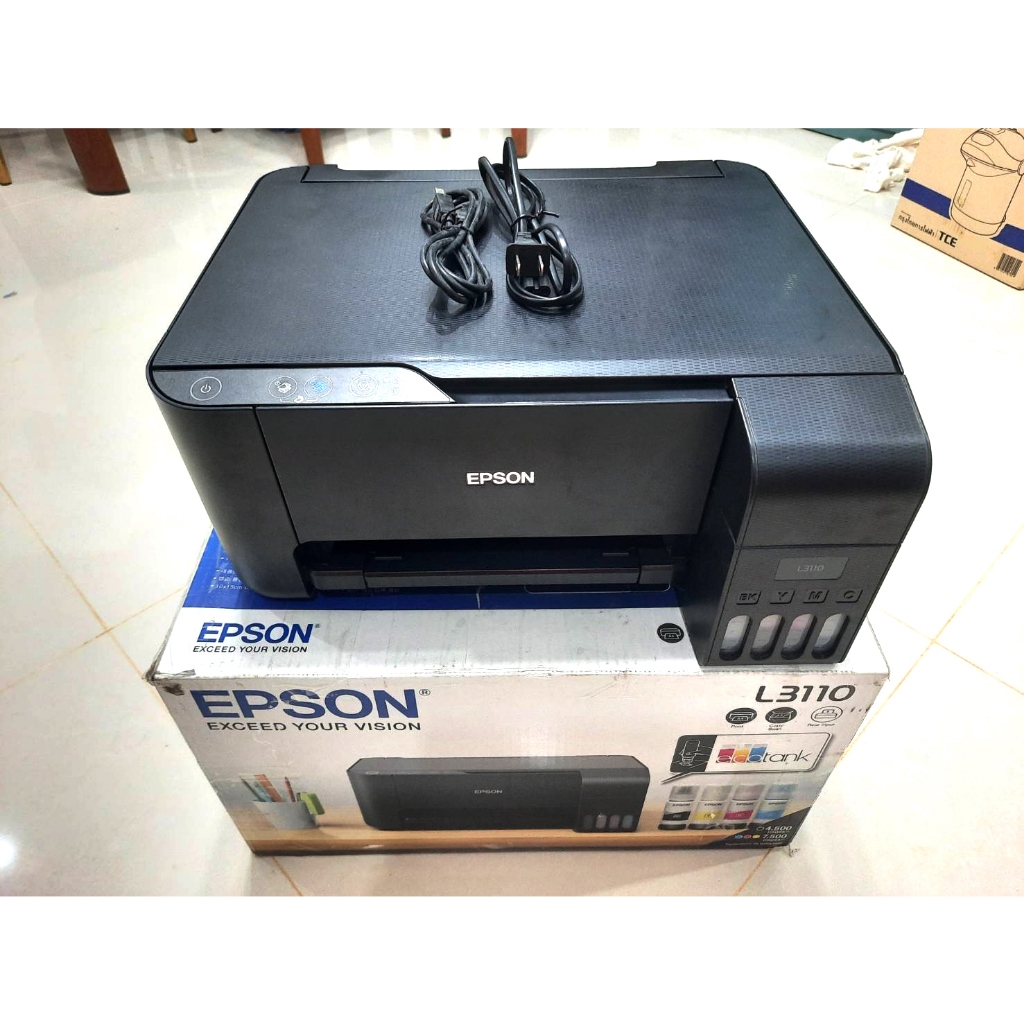 ปริ้นเตอร์ EPSON L3110 (มือสอง) พร้อมใช้งาน Printer Epson L3110 Used