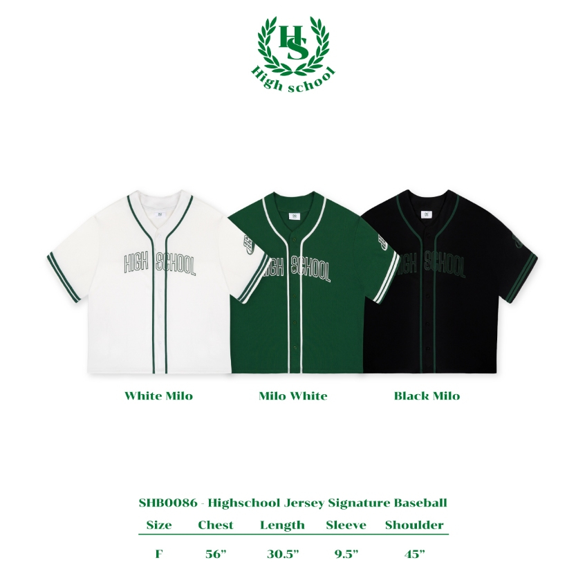 Highschool - SHB0086 เสื้อเบสบอล Highschool Jersey Signature Baseball